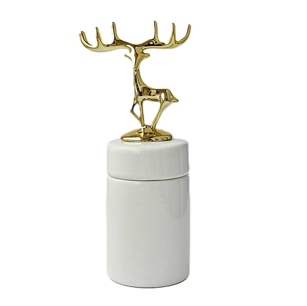 baltas dantų krapštukų indelis su dangteliu