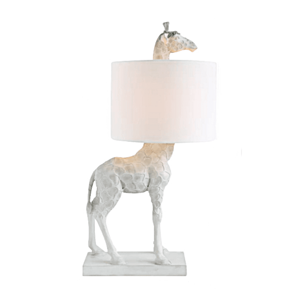 Stalo šviestuvas „Žirafa“ su baltu gaubtu