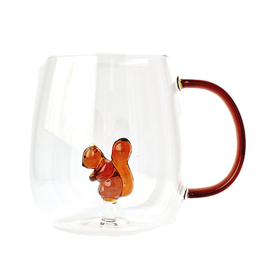 Borosilikatinio stiklo puodelis voverė