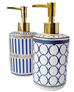 dekoruotas keraminis muilo dozatorius